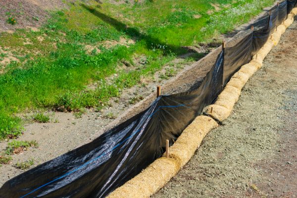 Straw Wattle Installation in Turlock